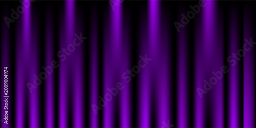 Royal purple velvet curtains background. Closed curtain backdrop for theater stage or cinema, circus. Vector textile room scene screen. Violet fabric drapery wallpaper for award, show, performance