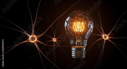 Innovation Idea Light Bulb Concept.