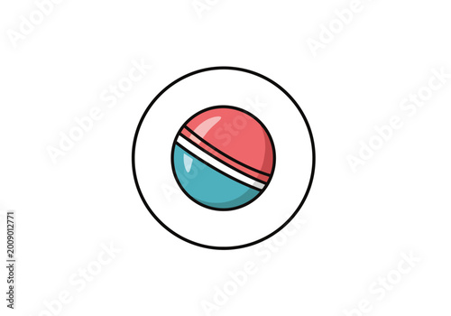 Brightly colored spherical toy with striped design presented within a circular frame showcasing playful visual appeal suitable for childhood themes and entertainment concepts Free Download Brightly colored spherical toy with striped design presented within a circular frame showcasing playful visual appeal suitable for childhood themes and entertainment concepts - GFXLoad