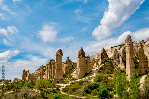 Photos Fairy Chimneys and White Clouds in Love Valley Cappadocia Turkey