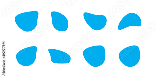 Fotografia Different shapes of blob icon on white background