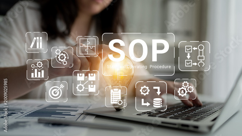 Tableau sur toile Standard Operating Procedure improves process automation, workflow efficiency, a