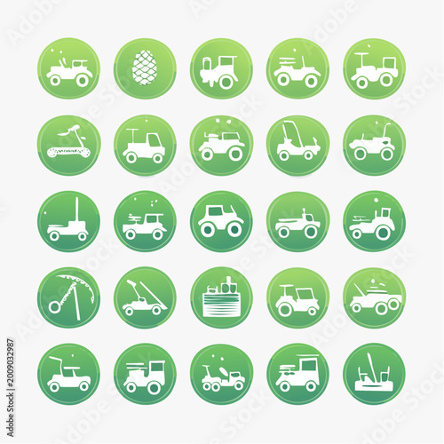 Smart Agriculture and Agrotech Inverted Circle Icon Set