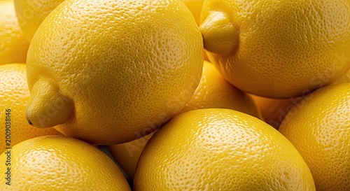 Bright yellow lemons stacked together creating a vibrant and fresh citrus display