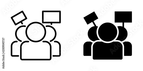 Tableau sur toile Protest icon, element icon for design branding, print, and digital media