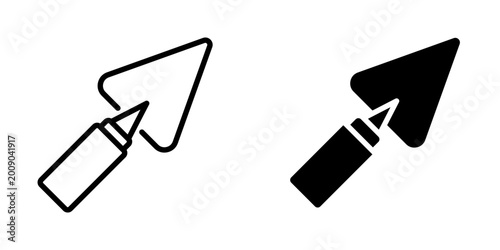 Quadro su tela Trowel icon, element icon for design branding, print, and digital media