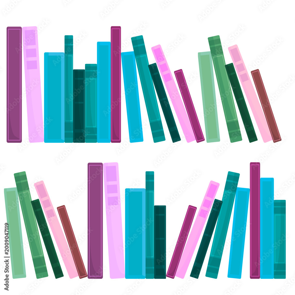 Fototapeta premium set of colorful books