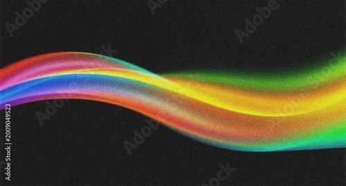 Vibrant abstract wave, colorful flowing liquid light, dynamic rainbow gradient, modern digital art background, creative design element