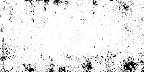 Fotografia Grunge textured background with black splatters and white space for design or ad