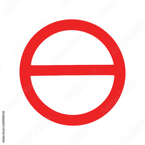 Red circle sign with a horizontal line through the middle as a simple warning or no entry symbol for traffic safety isolated on transparent background Free Download Red circle sign with a horizontal line through the middle as a simple warning or no entry symbol for traffic safety isolated on transparent background - GFXLoad