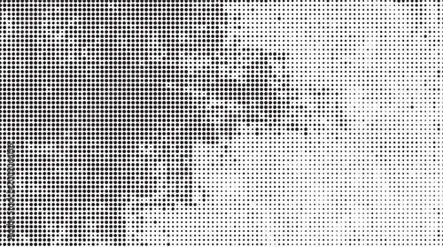 Abstract black and white halftone dot pattern grunge vector background illustration