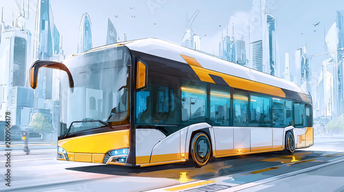 Self-Driving Electric Bus in Urban Environment | Smart City Public Transport Innovation | Sustainable Autonomous Mass Transit Solution