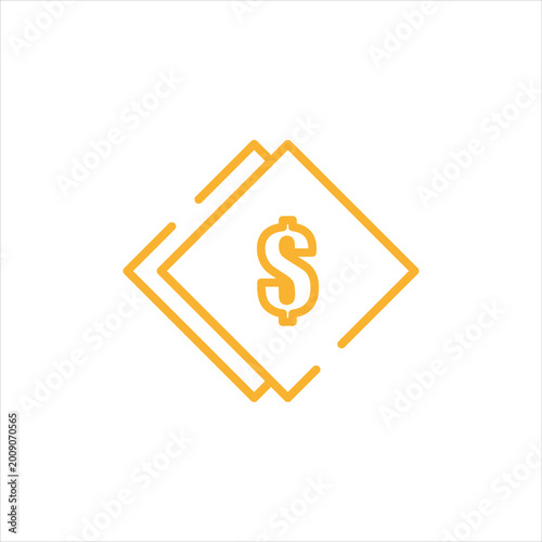 3d illustration of a dollar sign currency symbol icon for business finance and bank investment success concept vector design