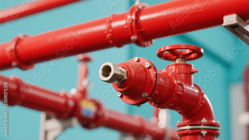 Automatic Fire Sprinkler in red water pipe System 