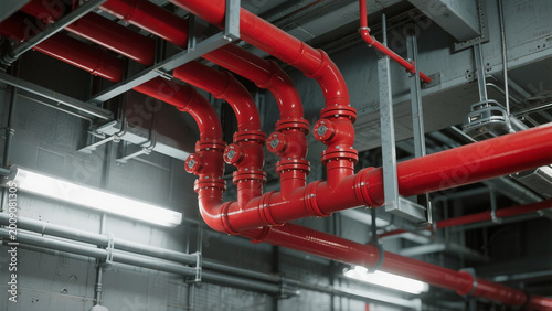 Automatic Fire Sprinkler in red water pipe System 