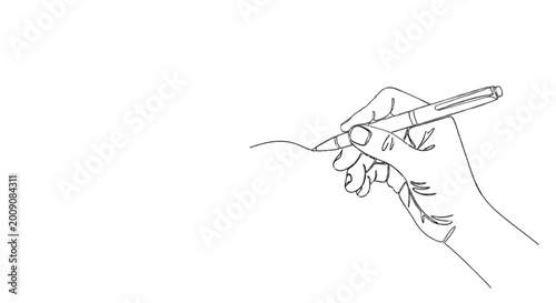 Hand drawing line with pencil isolated on transparent background, Vector