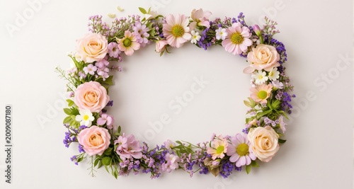 frame with flowers
