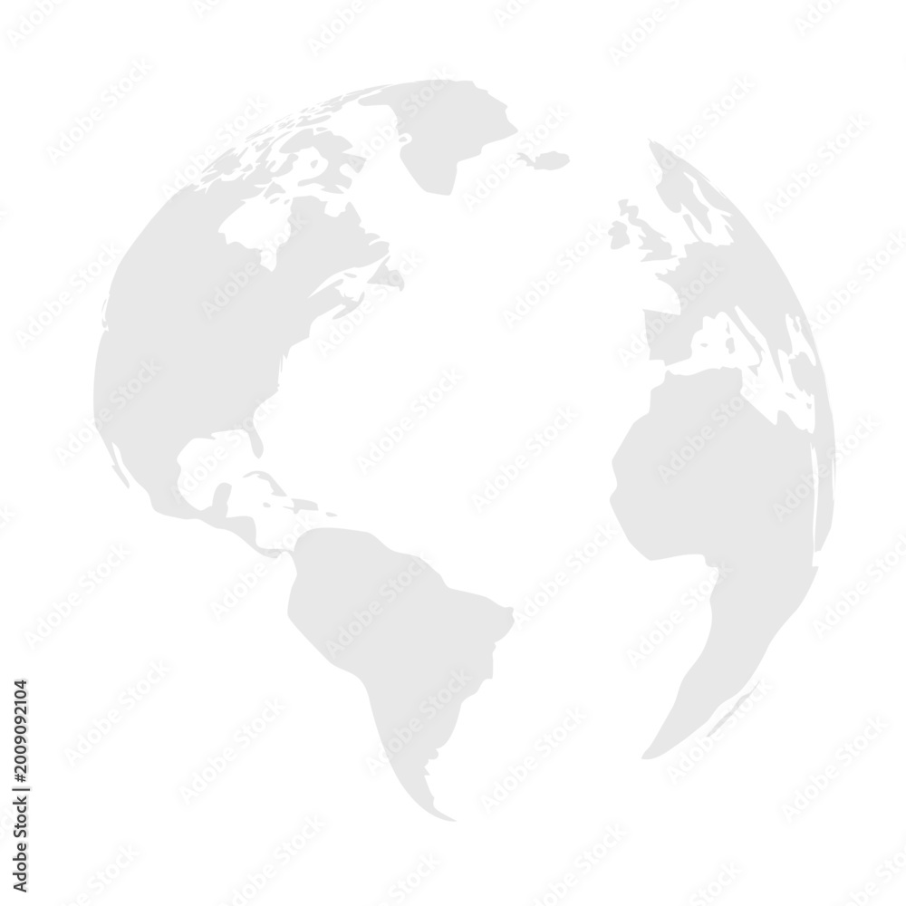 Obraz premium Silver color world map