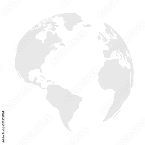 Silver color world map