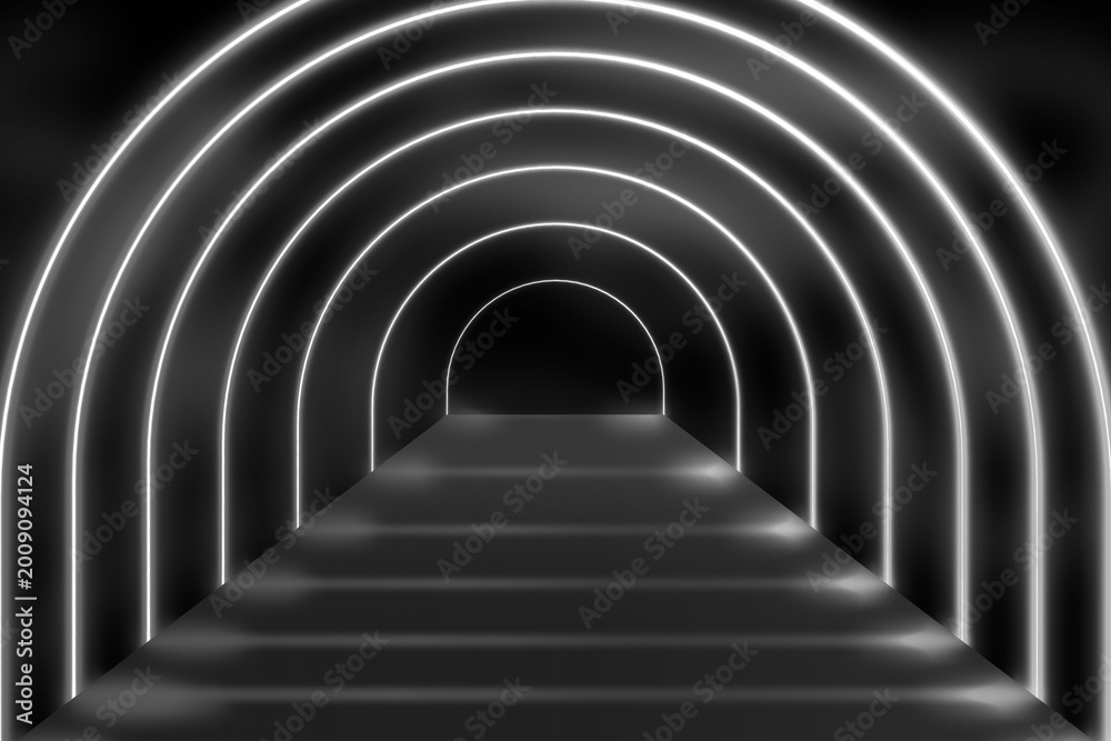 Obraz premium Curve line pattern background | Japanese style concept |Vector illustration on dark background | Occasional gate design