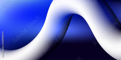 Foto Abstract Blue and White Gradient Background with Smooth Curves