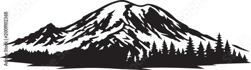 Foto Mt rainier silhouette vector