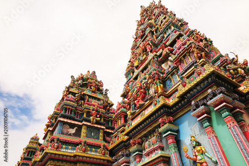 (Tempio di Kaylasson) Port Louis, il tempio colorato di Mauritius. Africa orientale.