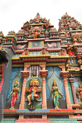 (Tempio di Kaylasson) Port Louis, il tempio colorato di Mauritius. Africa orientale.