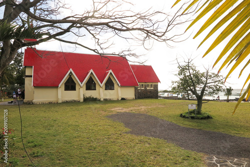 Chiesa Notre-Dame Auxiliatrice de Cap Malheureux a Mauritius, Africa orientale.