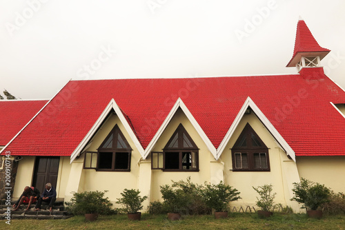Chiesa Notre-Dame Auxiliatrice de Cap Malheureux a Mauritius, Africa orientale.