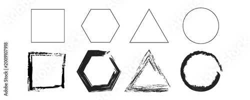 Photos Geometric Shapes and Grunge Variations A Visual Study of Form and Texture
