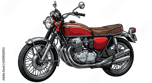 classic motorbike vector image