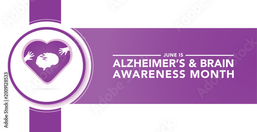 Obraz na plátně Alzheimer's And Brain awareness Month June