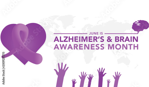 Tableau sur toile Alzheimer's And Brain awareness Month June