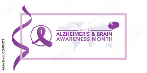 Obraz na plátně Alzheimer's And Brain awareness Month June