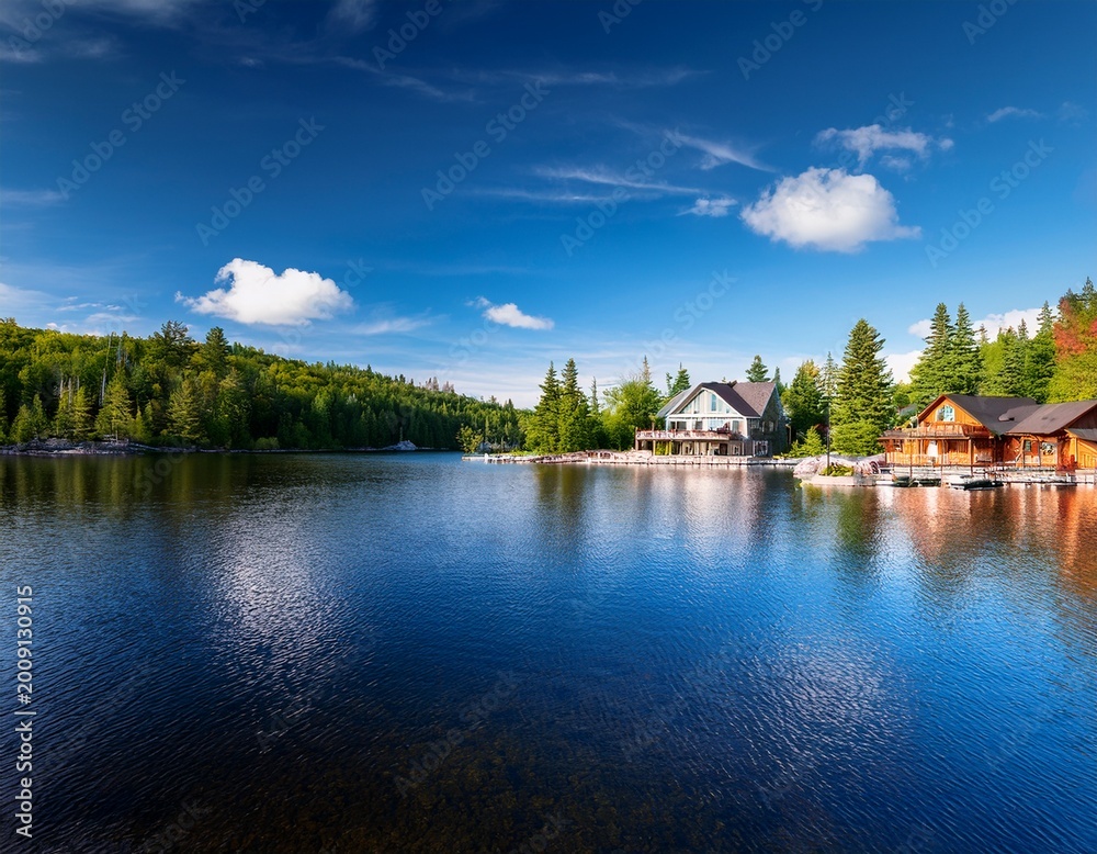 Obraz premium is a scenic village in ontario canada known for its beautiful lake outdoor recreation and calabogie peaks resort