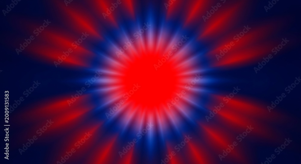 Obraz premium Vibrant gradient glow background with dynamic red and blue light burst