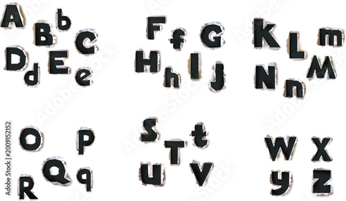 hand drawn alphabet