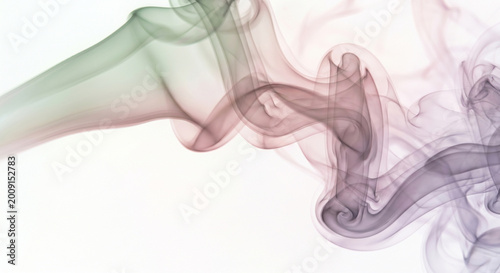 Abstract organic background of flowing muted pastel smoke plumes, minimalist high-key 3D texture for modern branding