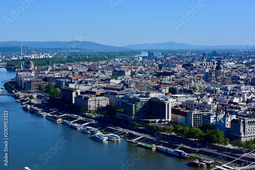 Overlooking the city of Budapest