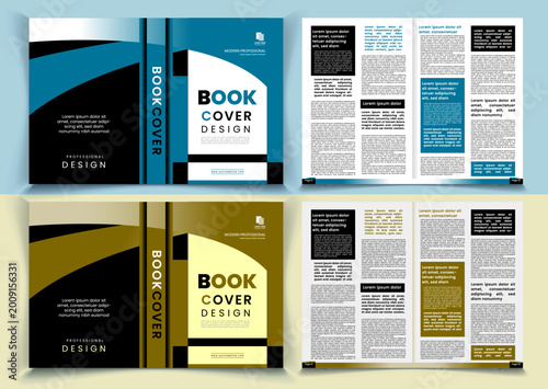 Professional modern book cover design concept