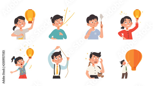 Konstfotografi Diverse Ideas Illustrated: A collection of various children exploring imaginativ