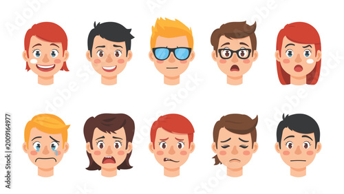 Photos Faces of Feelings: A spectrum of emotions is depicted through a series of facial expressions, each portrait telling a unique story of inner sentiments