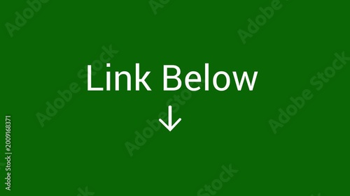 Information Directive: A simple yet clear visual cue, the words Link Below appear with an arrow pointing downward.