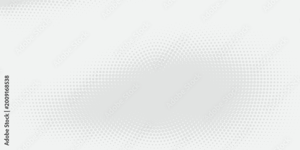 Obraz premium Black-white gradient halftone dots background. Pop art in vector illustration for your creative design