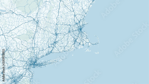 Fotografía Modern minimalist vector map of Rhode Island, USA