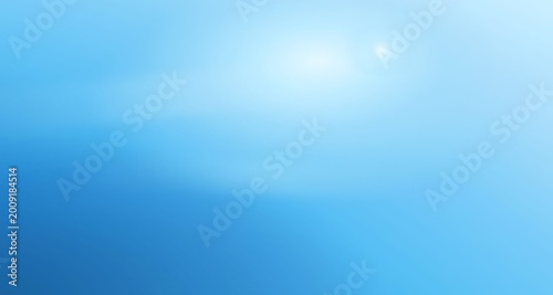 Quadro em tela A serene blue sky with a bright sun shining through the clouds overhead today