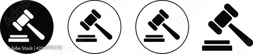 Photos Gavel icon vector, judge gavel sign and symbol, law icon and auction hammer illustration for legal, court justice and auction design elements