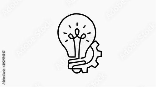 Light bulb vector illustration isolated on white background representing idea and creativity