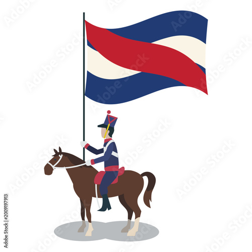 Obraz na płótnie Standard bearer federalists officer